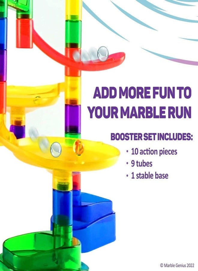 Marble Genius Marble Run Booster Set - 20 Pieces Total (Marbles Not Included), Construction Building Blocks Toys for Ages 3 and Above, with Instruction App Access, Add-On Set, Primary - Image 3
